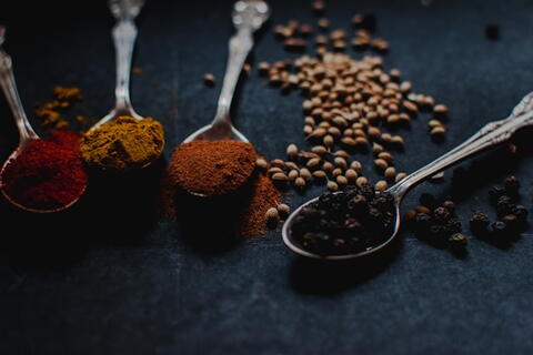 Spices in spoons